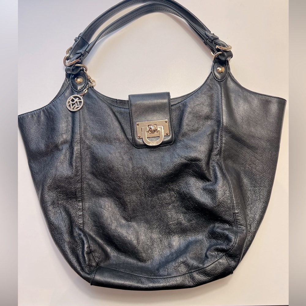 DKNY leather tote bag